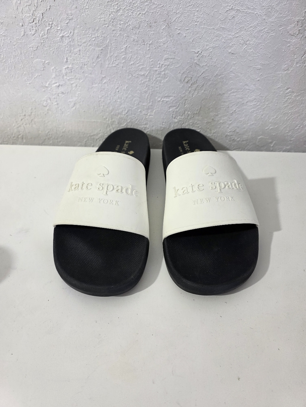 Kate Spade Sunny White Slip On Slide Sandals Women's Size 10B